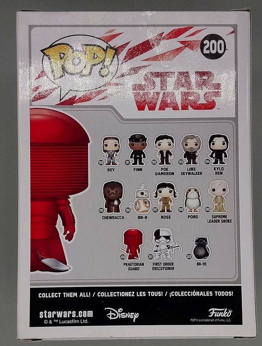 200 Praetorian Guard - Star Wars - The Last Jedi Box Damaged Funko POP