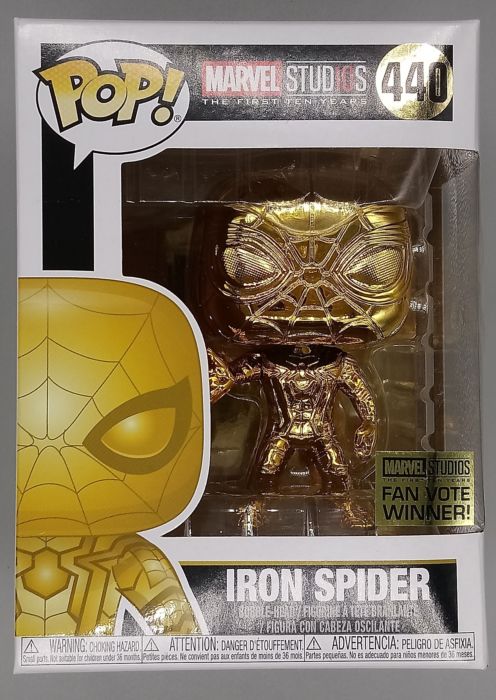 440 Iron Spider (Gold) Chrome Marvel Studios 10 Box Damaged Funko POP