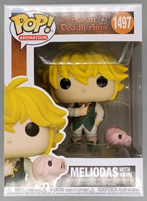 1497 Meliodas w/Hawk - The Seven Deadly Sins - Brand New Funko POP Funko