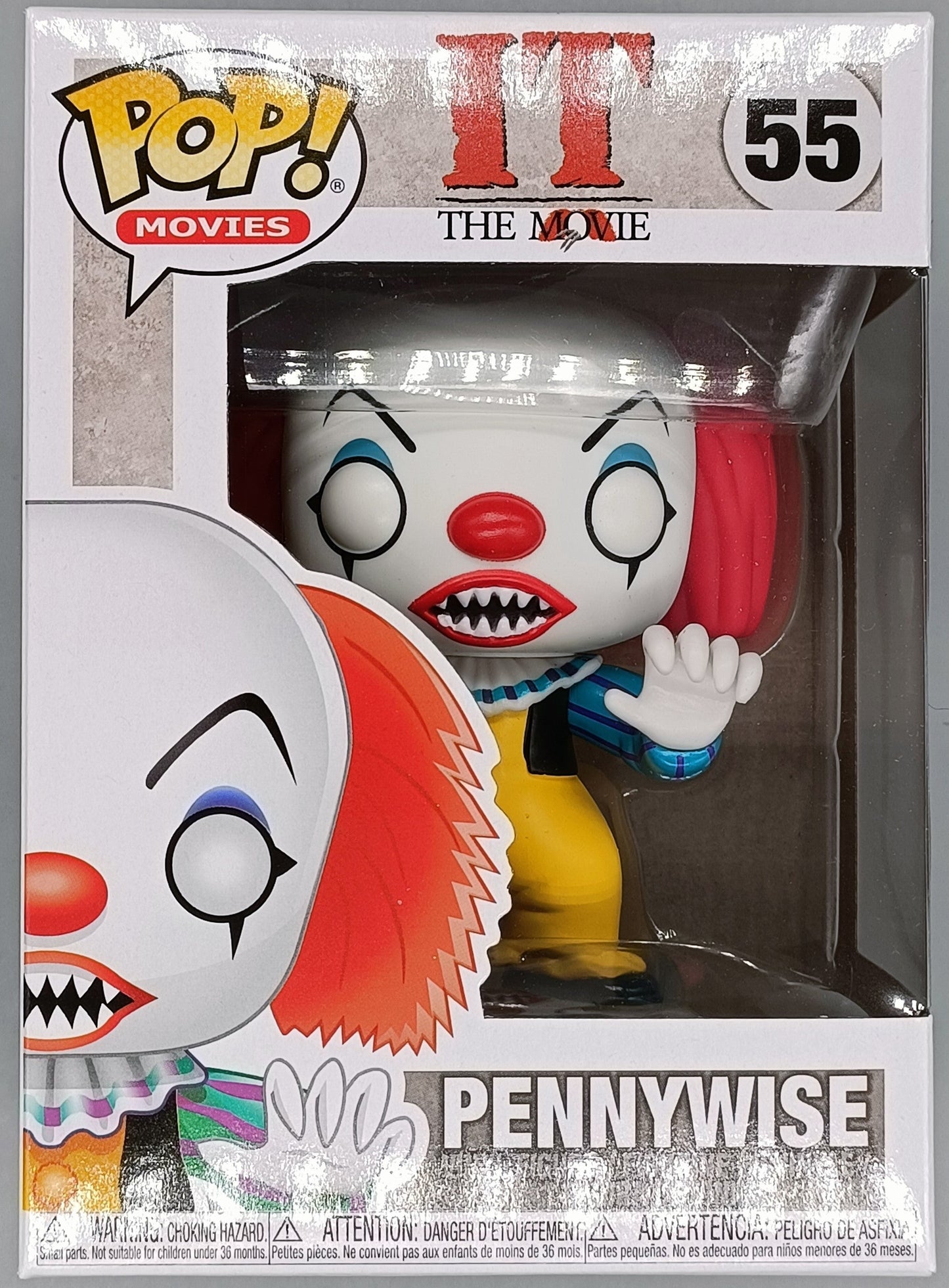55 Pennywise - Horror - IT The Movie - Brand New Funko POP in Protector
