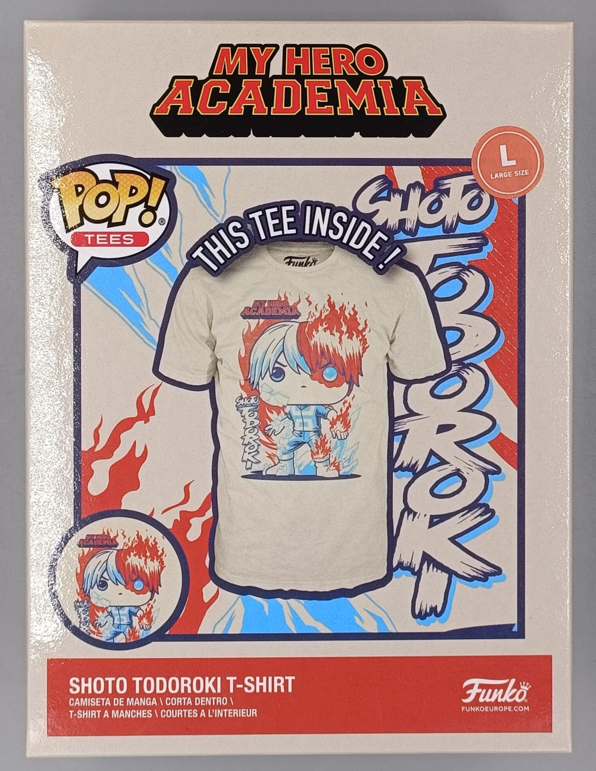 Shoto Todoroki Funko Boxed T-Shirt (L) - My Hero Academia  Funko Tees - Brand New Funko