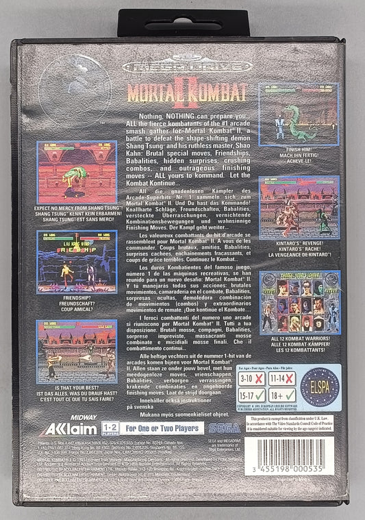 Mortal Kombat II for Sega MegaDrive Mega Drive - UK CIB Sega