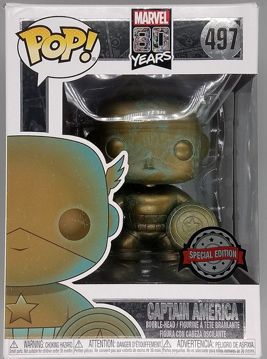 497 Captain America (Patina) - Marvel 80 Years - Box Damaged Funko POP Funko