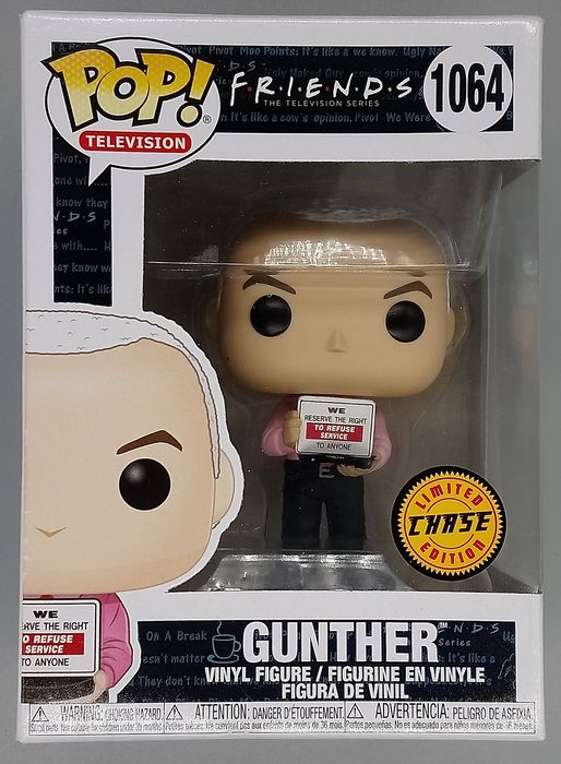 1064 Gunther (w/ Sign) - Chase Edition - Friends - Box Damaged Funko POP