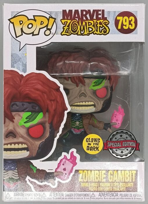 793 Zombie Gambit - Glow - Marvel - Box Damaged Funko POP Funko
