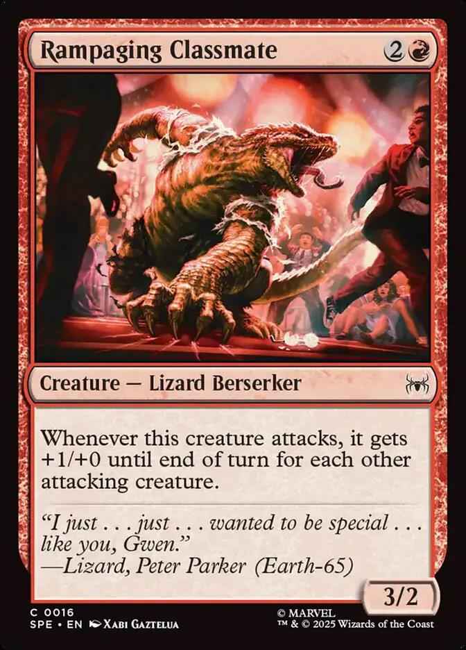 16 - Rampaging Classmate - Marvel's Spider-Man Eternal - Foil - Magic: The Gathering Card
