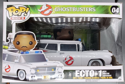 04 Ecto-1 (with Winston Zeddemore) Rides Ghostbuster Box Damaged Funko POP
