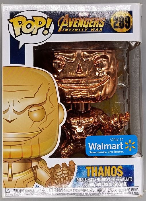 289 Thanos (Orange) Chrome Marvel Avengers Infinity Box Damaged Funko POP