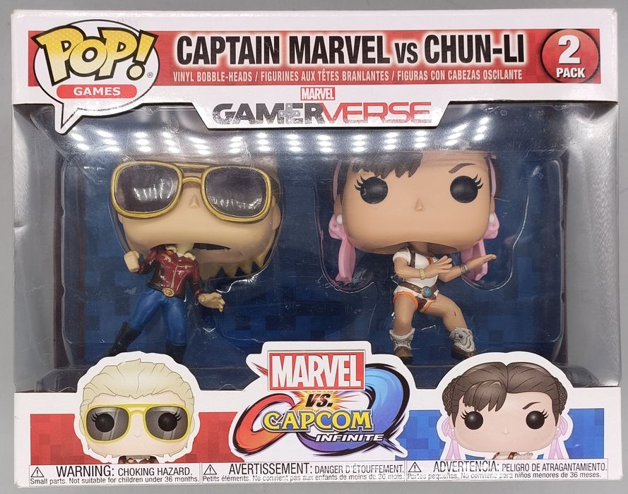 Captain Marvel vs Chun-Li Capcom (Blue Pants) - Damaged Box Funko POP Funko