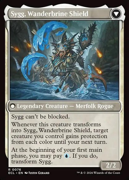 76 - Sygg, Wanderwine Wisdom // Sygg, Wanderbrine Shield - Lorwyn Eclipsed - Normal - Magic: The Gathering Card