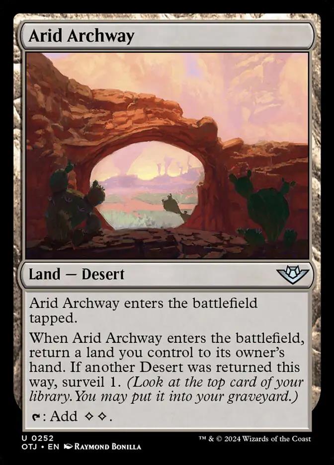252 - Arid Archway - Outlaws of Thunder Junction - Normal - Magic: The Gathering Card