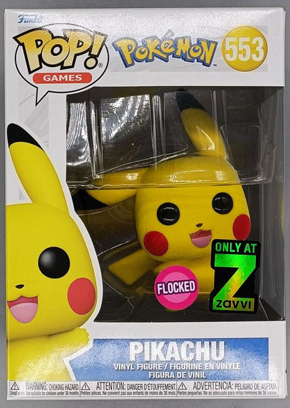 553 Pikachu (Waving) Flocked Pokemon Funko POP