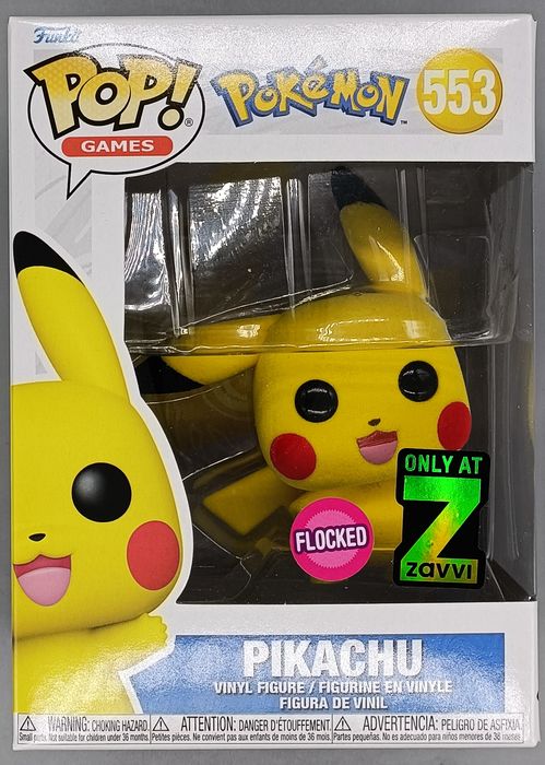 553 Pikachu (Waving) Flocked Pokemon Funko POP