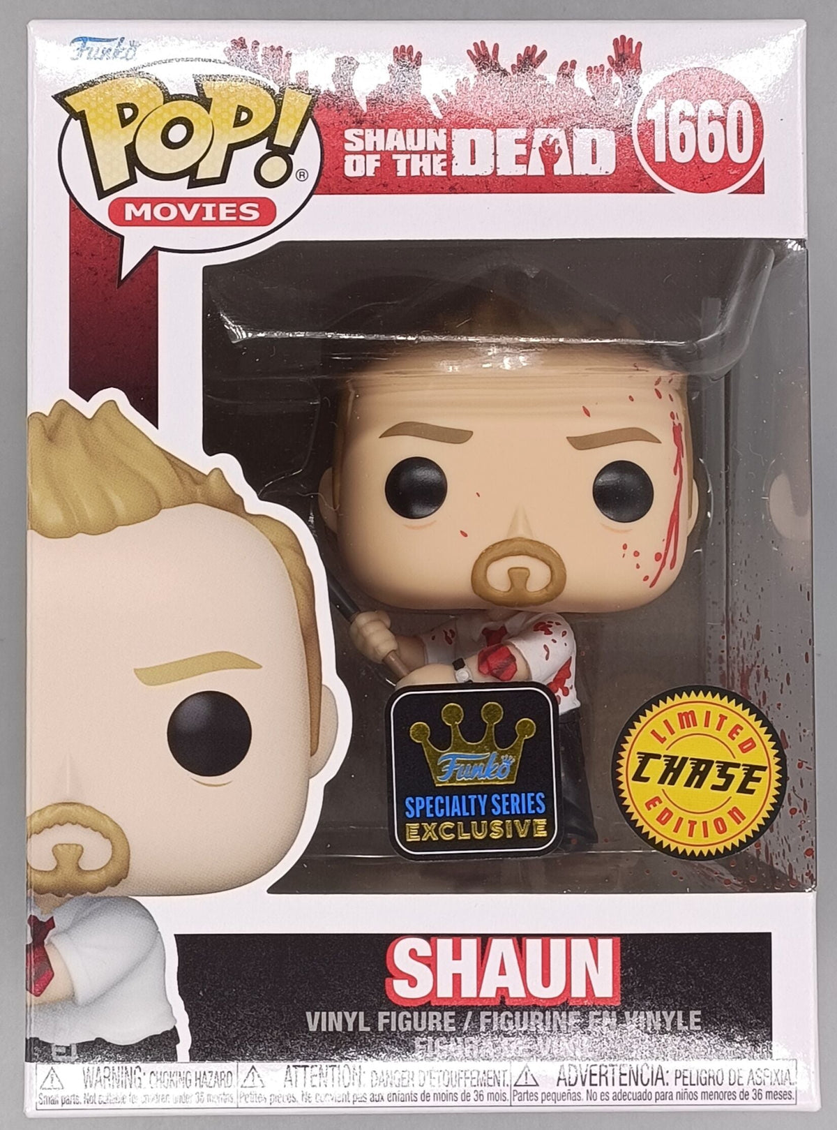 1660 Shaun with Cue (Bloody Chase) - Shaun of the Dead Funko POP - Brand New