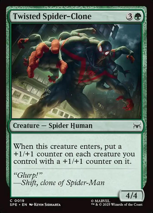 19 - Twisted Spider-Clone - Marvel's Spider-Man Eternal - Foil - Magic: The Gathering Card