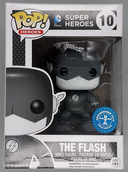 10 The Flash - B&W - DC Super Heroes - Box Damaged Funko POP