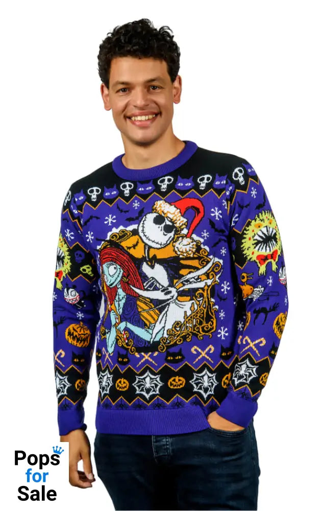 Nightmare Before Christmas: Jack and Sally Christmas Jumper (Size: M)