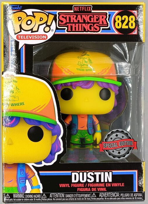828 Dustin (w/ Vest) Blacklight - Stranger Things Funko POP Funko