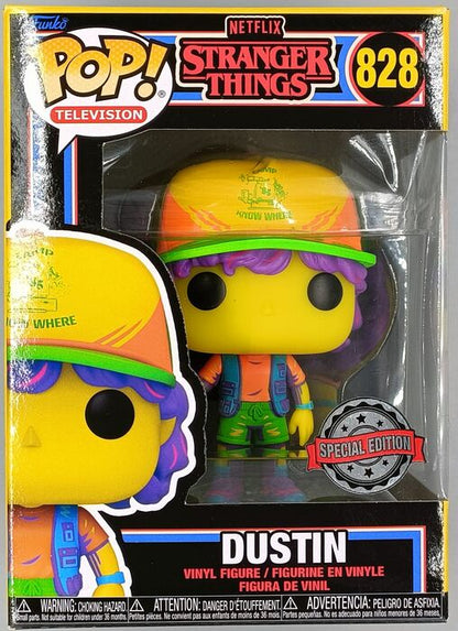 828 Dustin (w/ Vest) Blacklight - Stranger Things Funko POP Funko