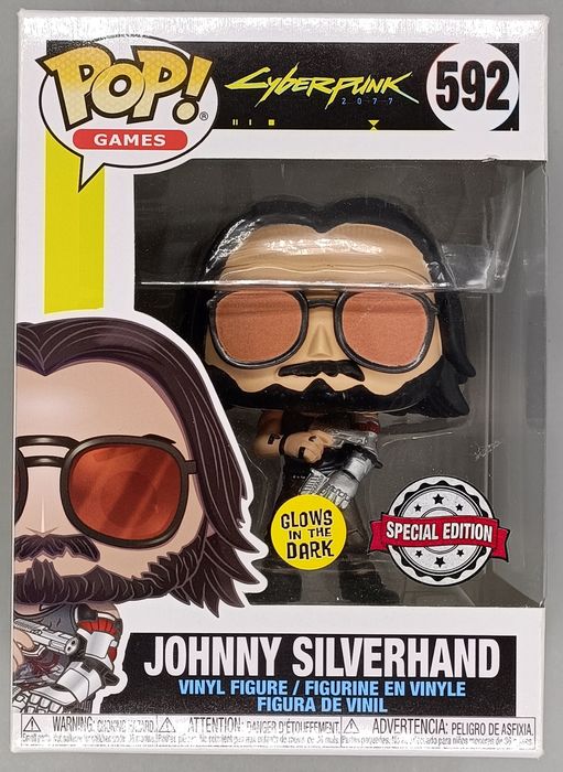 592 Johnny Silverhand (w/ Sunglasses) Glow - Cyberpunk 2077 Funko POP