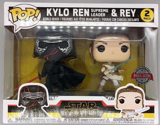 [2 Pack] Rey & Kylo Ren (Supreme Leader) - Star Wars Funko POP