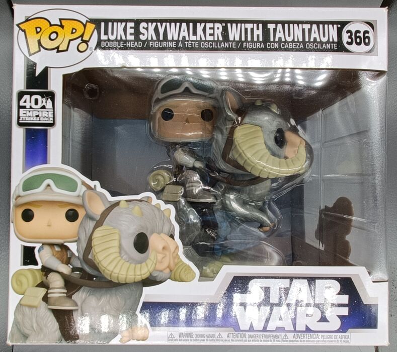 366 Luke Skywalker with Tauntaun Deluxe Star Wars Box Damaged Funko POP