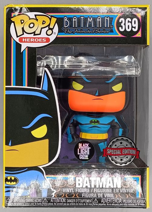 369 Batman (Blacklight) - DC Batman Animated Series Box Damaged Funko POP