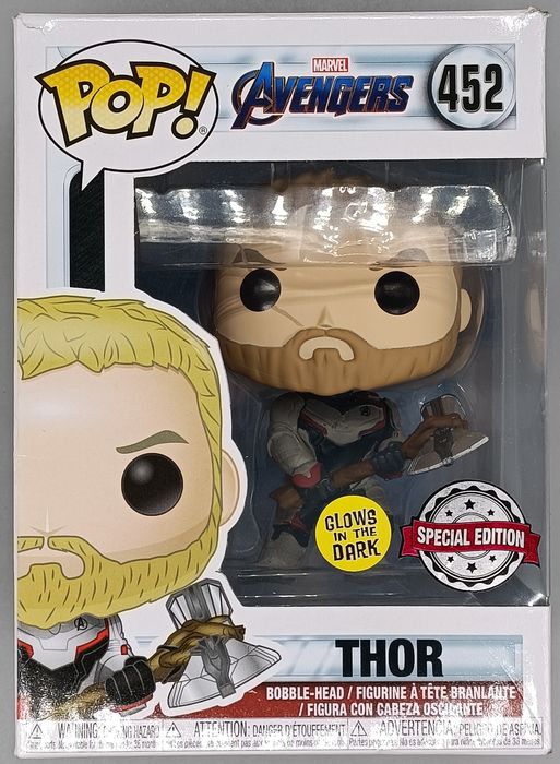 452 Thor (Team Suit) Glow Marvel Avengers Endgame Box Damaged Funko POP