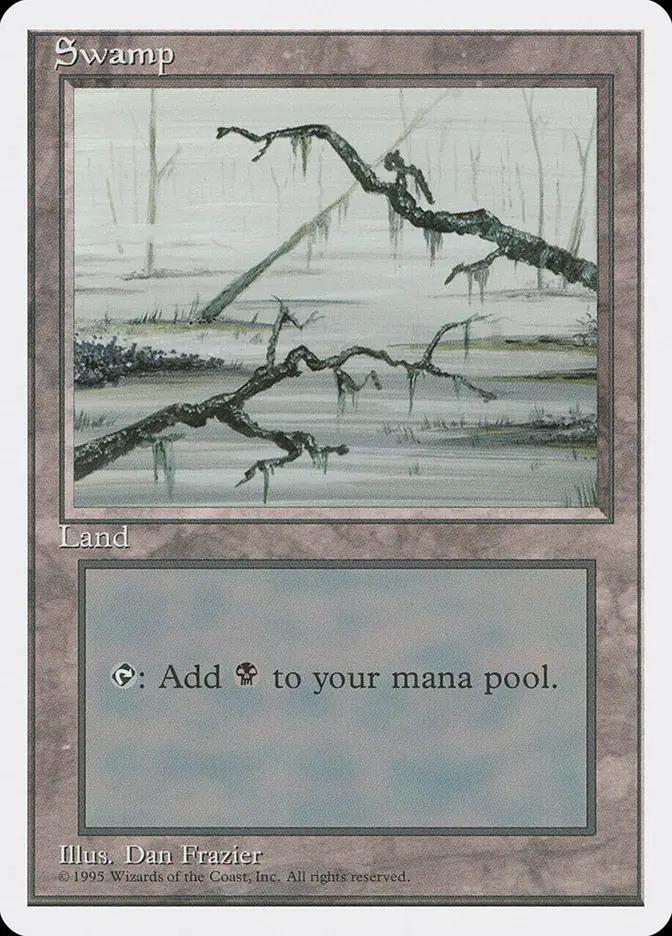 372 - Swamp - Fourth Edition - Normal - Magic: The Gathering Card
