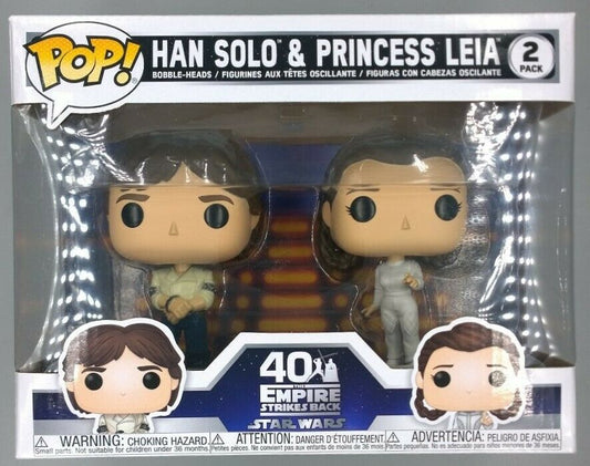 [2 Pack] Han Solo & Princess Leia - Star Wars - 40th Anniv Funko POP