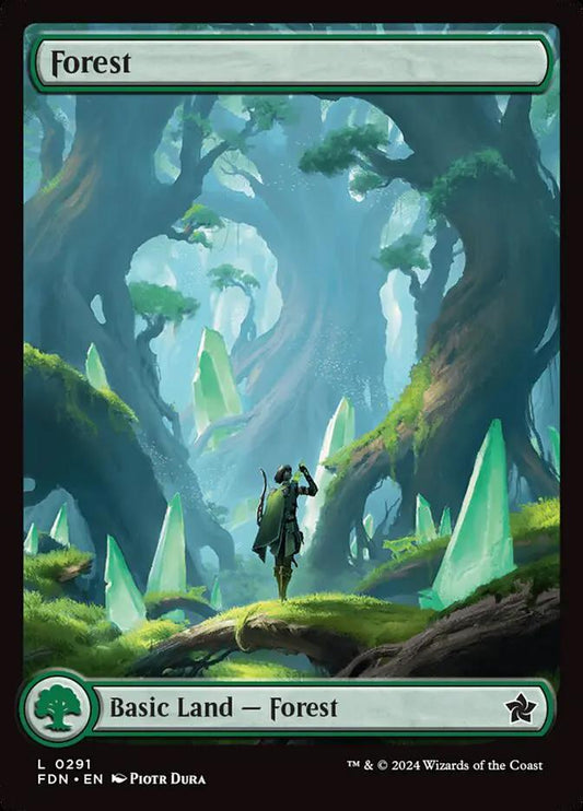 291 - Forest - Foundations - Foil - Magic: The Gathering Card