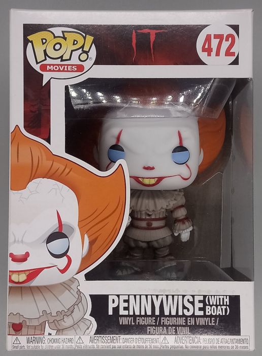 472 Pennywise (with Boat) - Horror - IT- Box Damaged Funko POP
