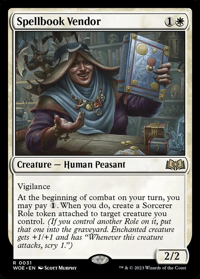 31 - Spellbook Vendor - Wilds of Eldraine - Normal - Magic: The Gathering Card