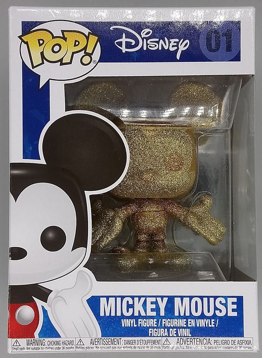 01 Mickey Mouse (Gold) - Diamond - Disney - Funko POP - Box Damaged Funko