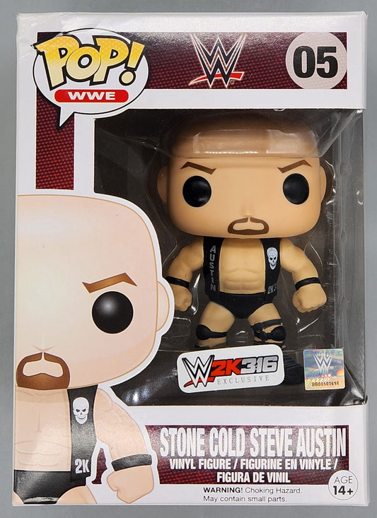 05 Stone Cold Steve Austin (WWE 2K16) - WWE Box Damaged Funko POP Funko