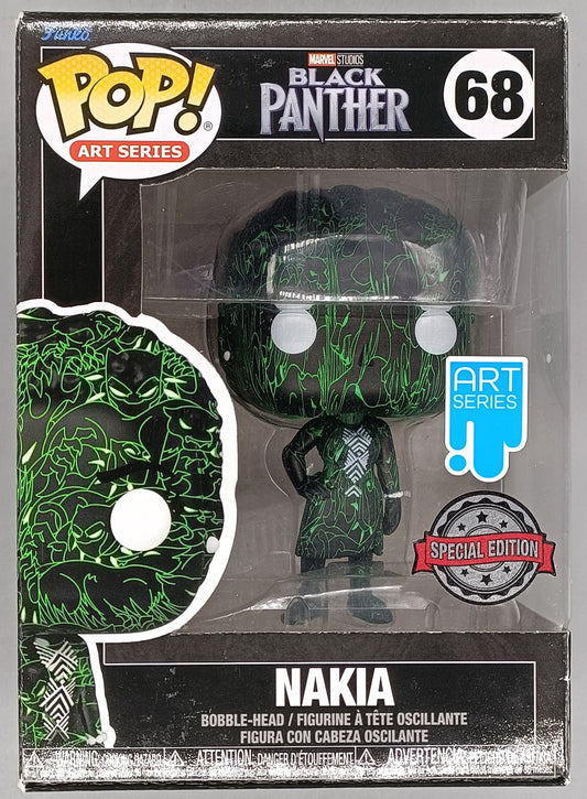68 Nakia - Art Series - Marvel Black Panther - Box Damaged Funko POP