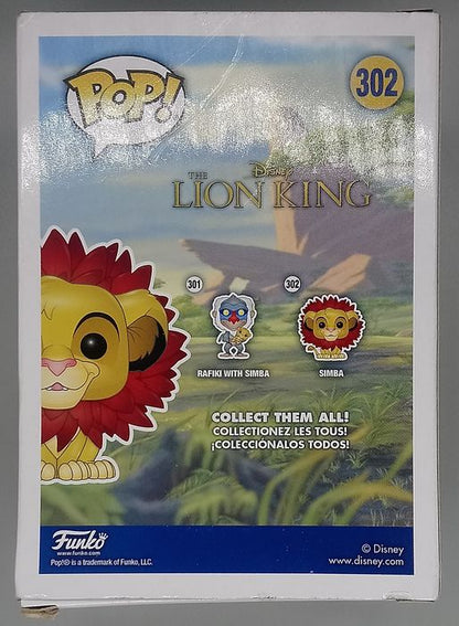 302 Simba (Leaf Mane) - Flocked - Disney Lion King - Box Damaged Funko POP
