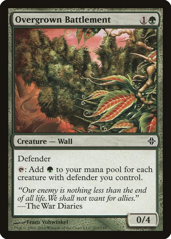 203 - Overgrown Battlement - Rise of the Eldrazi - Normal - Magic: The Gathering Card