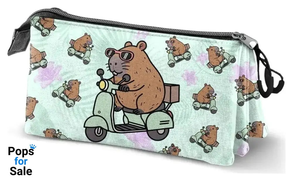 Oh My Pop! Triple Pencil case Capybara Green