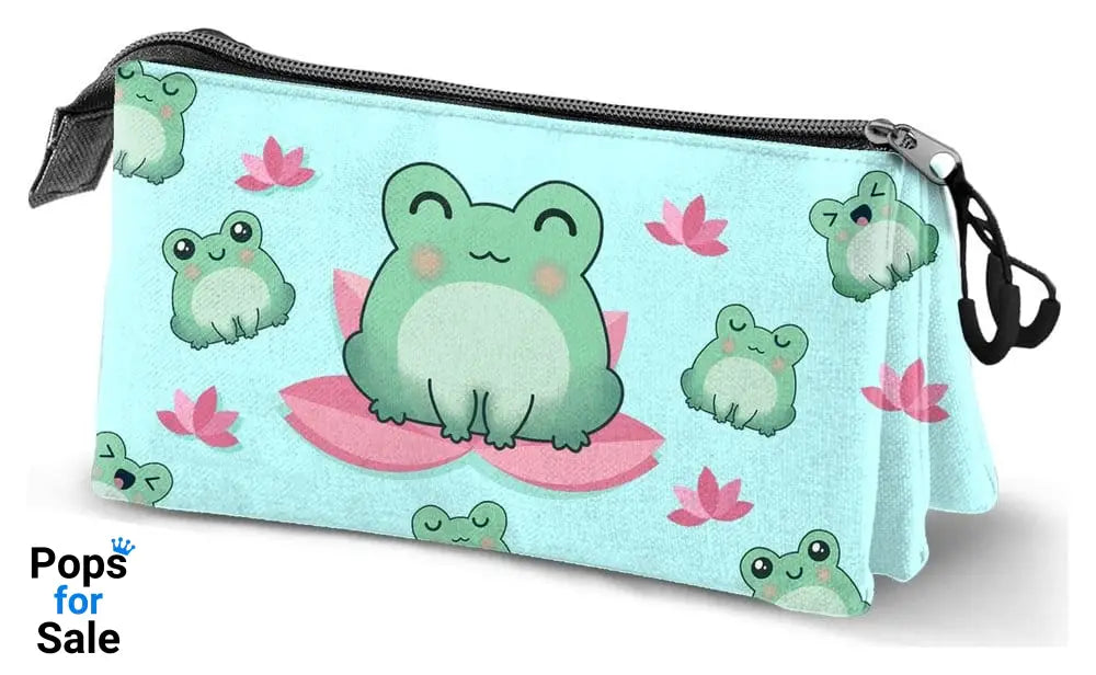 Oh My Pop! Triple Pencil case Froggy Turquoise