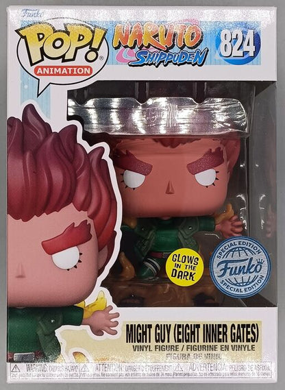 824 Might Guy (Eight Inner Gates) Glow Naruto Shippuden Funko POP Funko