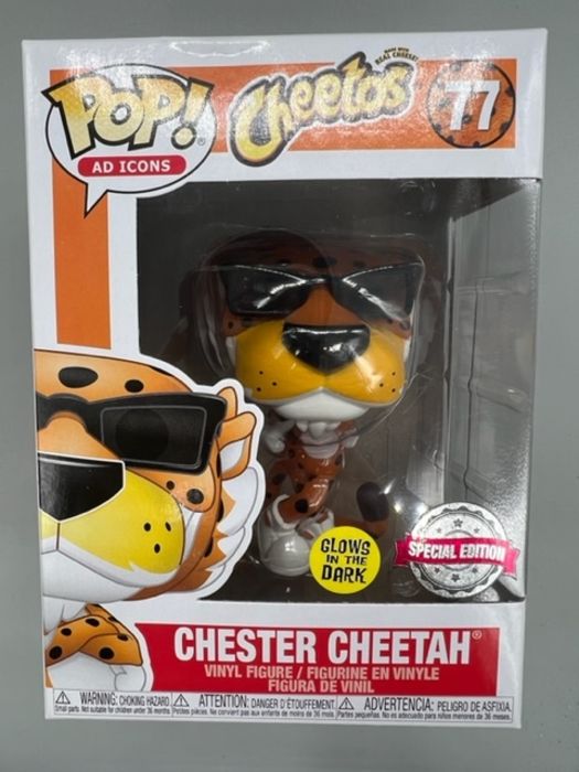 77 Chester Cheetah - Glow - Ad Icons Cheetos Box Damaged Funko POP Funko