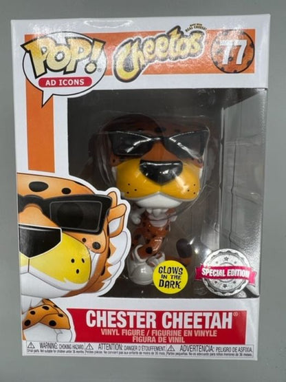 77 Chester Cheetah - Glow - Ad Icons Cheetos Box Damaged Funko POP Funko