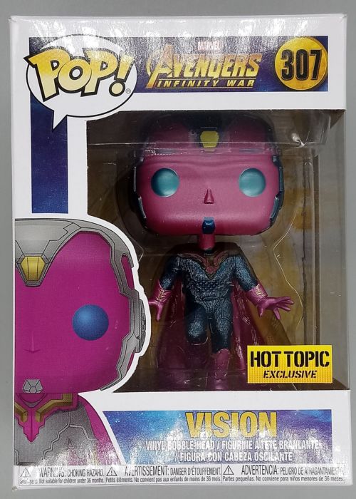 307 Vision - Metallic - Marvel Avengers Infinity War - Exc Funko POP Funko