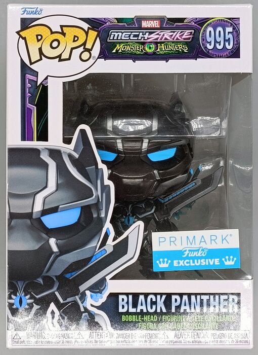 995 Black Panther - Marvel Mech Strike Monster Hunt Box Damaged Funko POP Funko