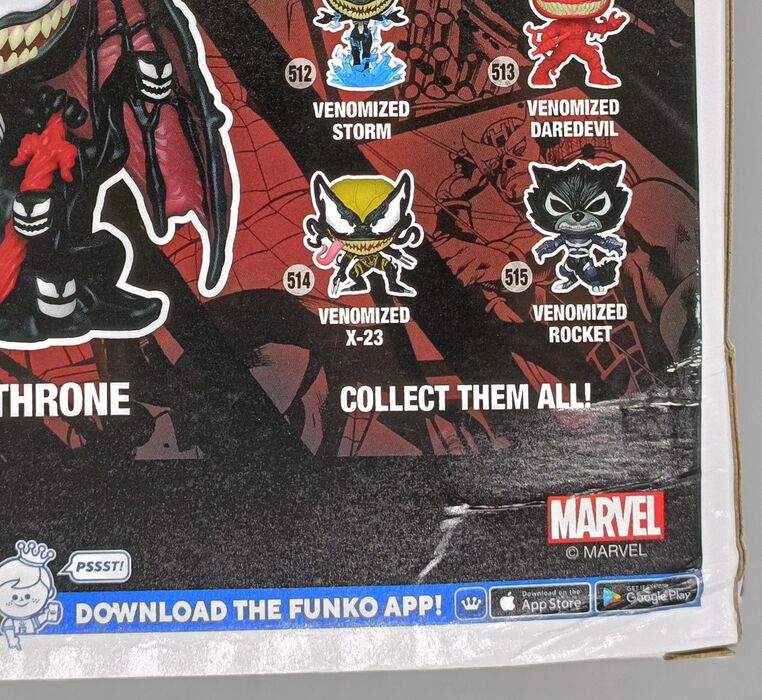 965 Venom on Throne Deluxe Glow - Marvel Venom - Box Damaged Funko POP
