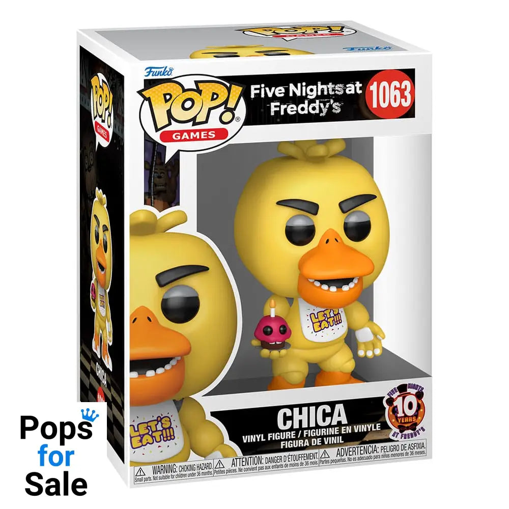 1063 Chica - Five Nights at Freddy's 10th Anniversary FNAF Funko POP - Brand New