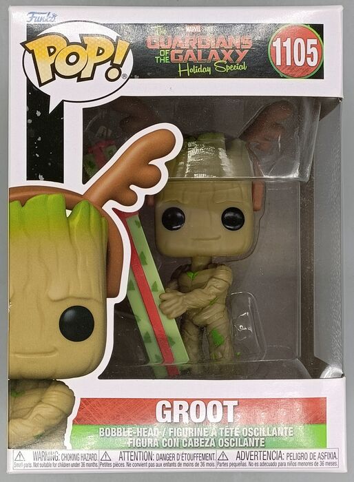 1105 Groot Marvel Guardians of the Galaxy Holiday Special Box Damaged Funko POP