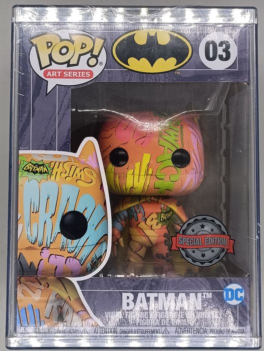 03 Batman (Orange) - Art Series - DC In Hard Stack Funko POP Funko