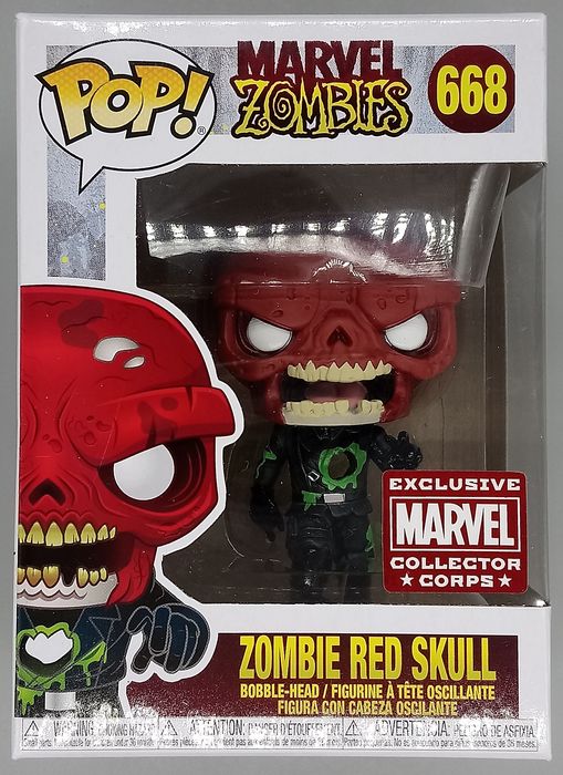 668 Zombie Red Skull - Marvel Collector Corps Zombies Funko POP
